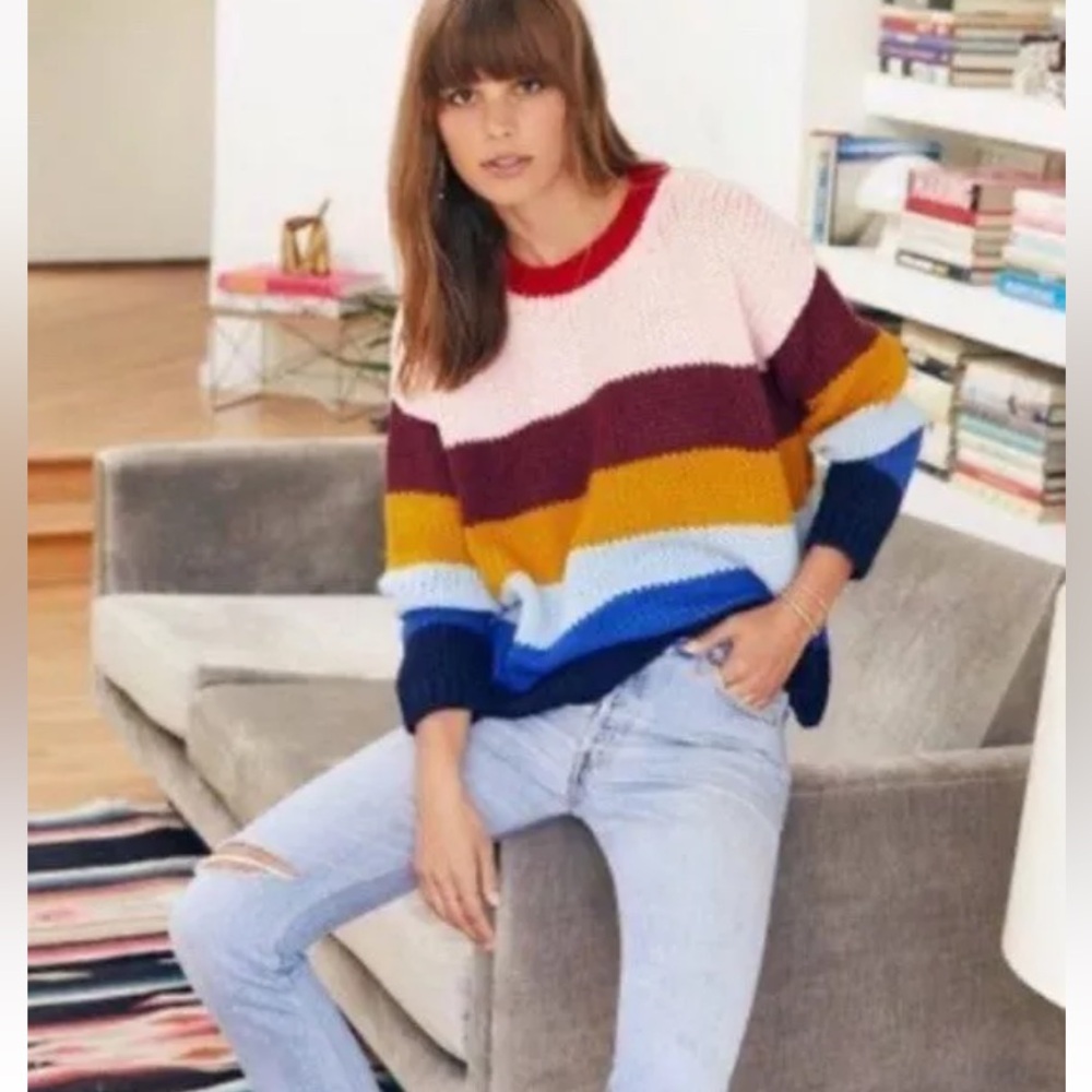 XiRENA Apres Ski Alpaca Sweater in Multicolor Stripe Size S